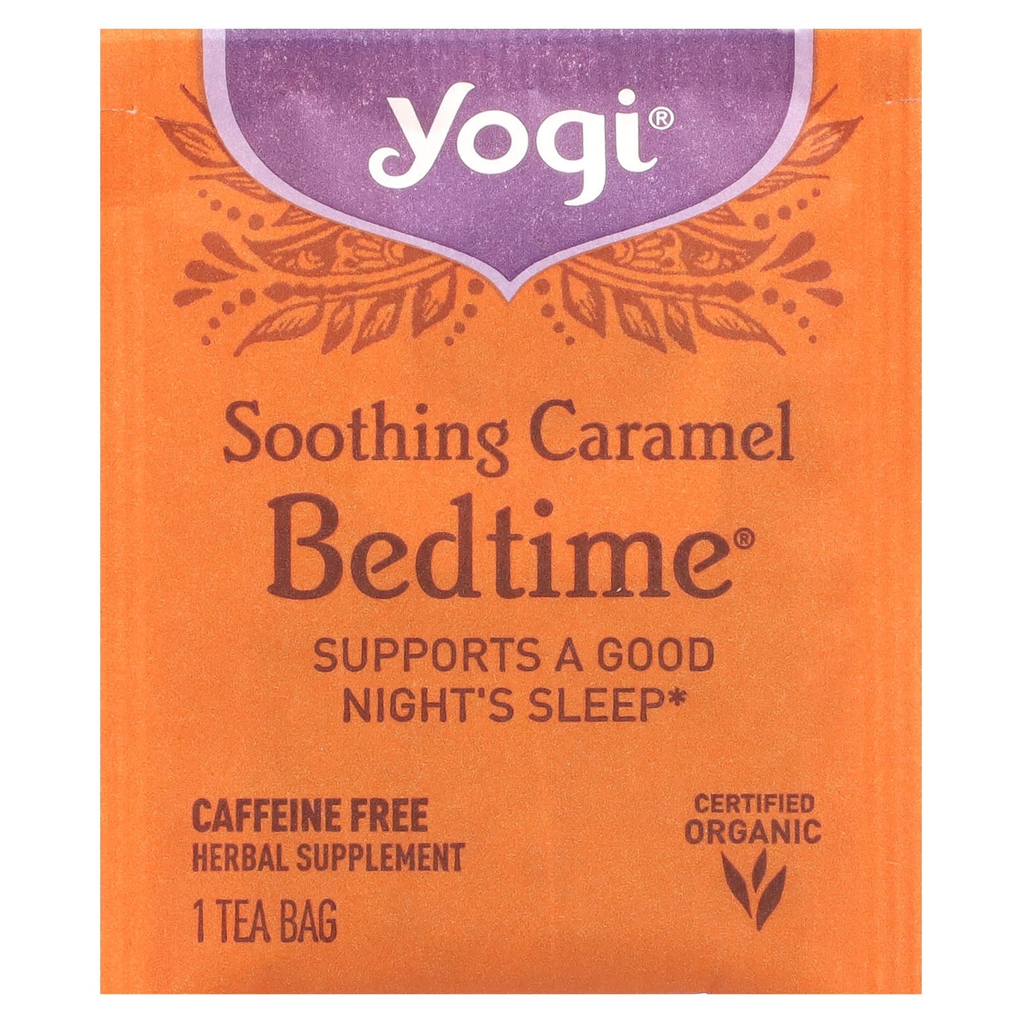 Yogi Tea, Bedtime, Soothing Caramel, Caffeine Free, 16 Tea Bags, 1.07 oz (30 g)