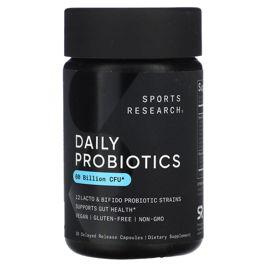 Sports Research-Daily Probiotics-60 Billion CFU-30 Delayed Release Capsules