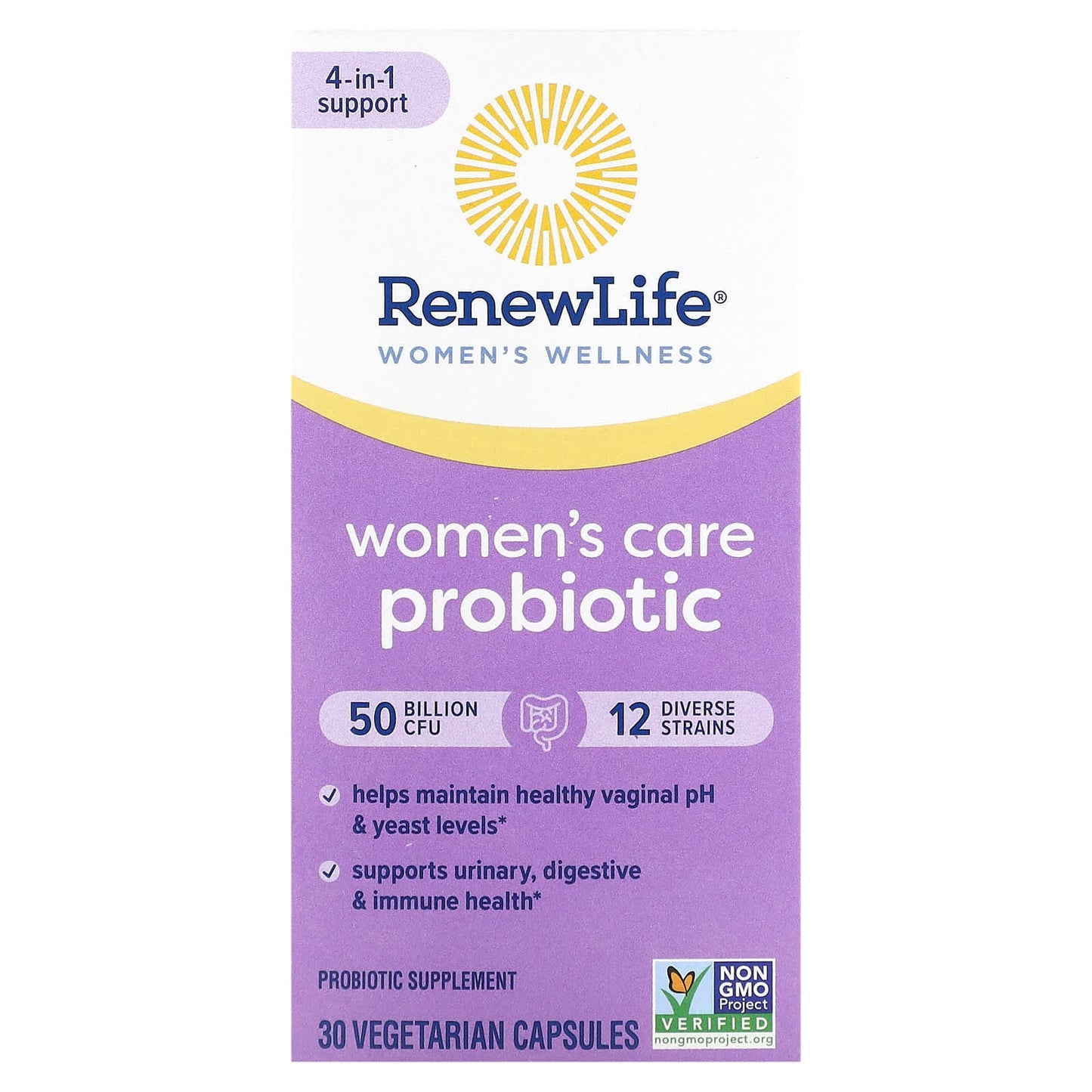 Renew Life-Women's Care Probiotic-50 Billion CFU-30 Vegetarian Capsules