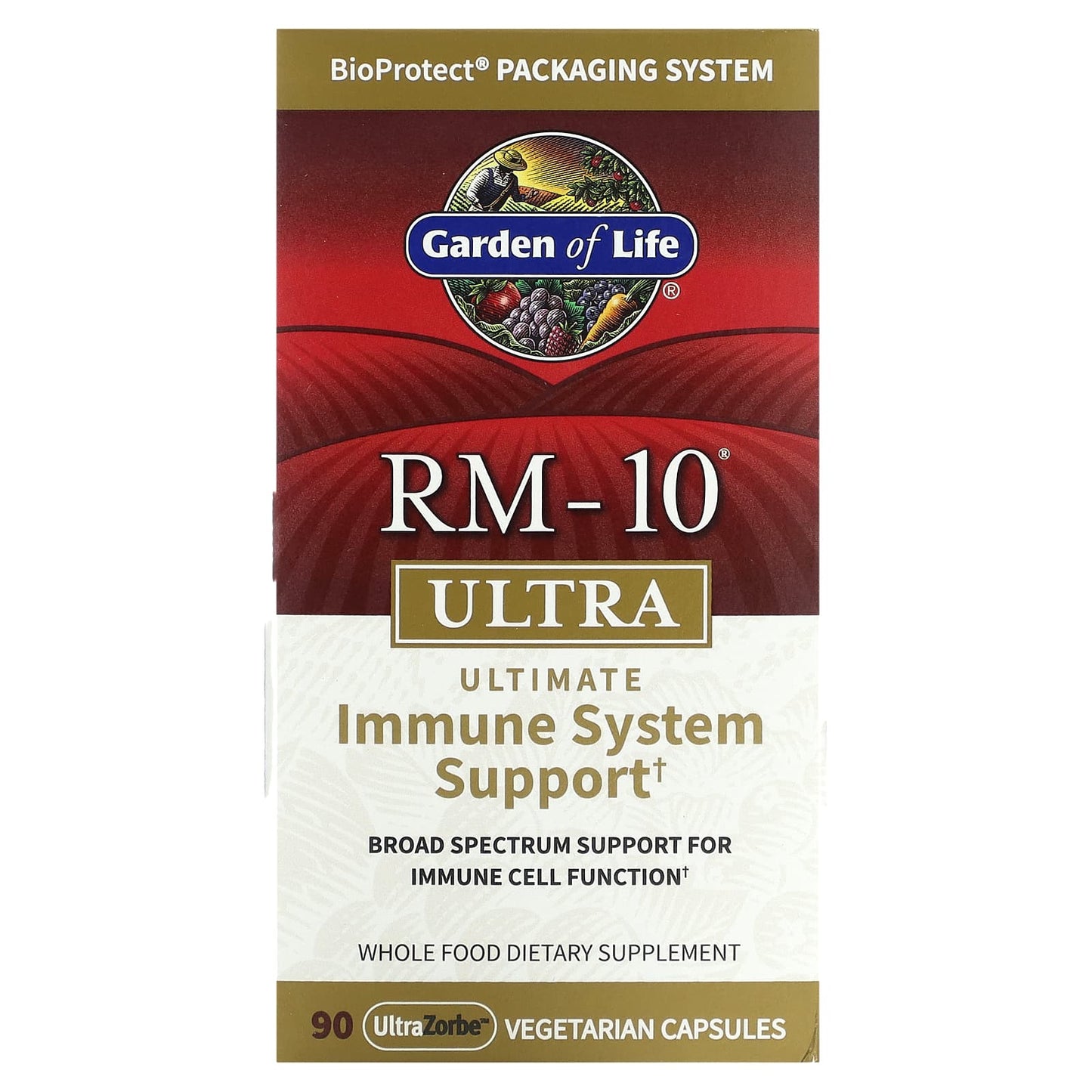 Garden of Life-RM-10 Ultra-Ultimate Immune System Support-90 UltraZorbe Vegetarian Capsules