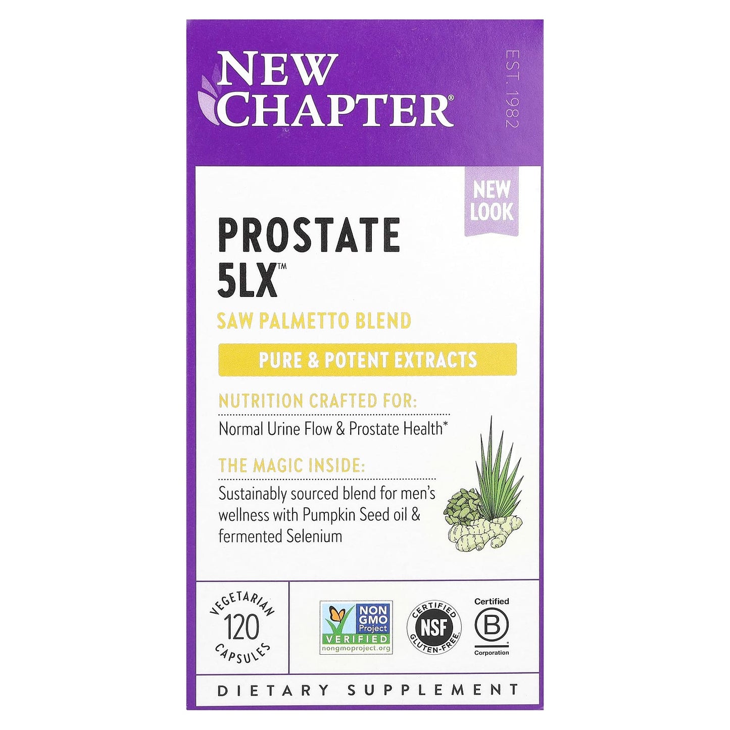 New Chapter-Prostate 5LX-120 Vegetarian Capsules