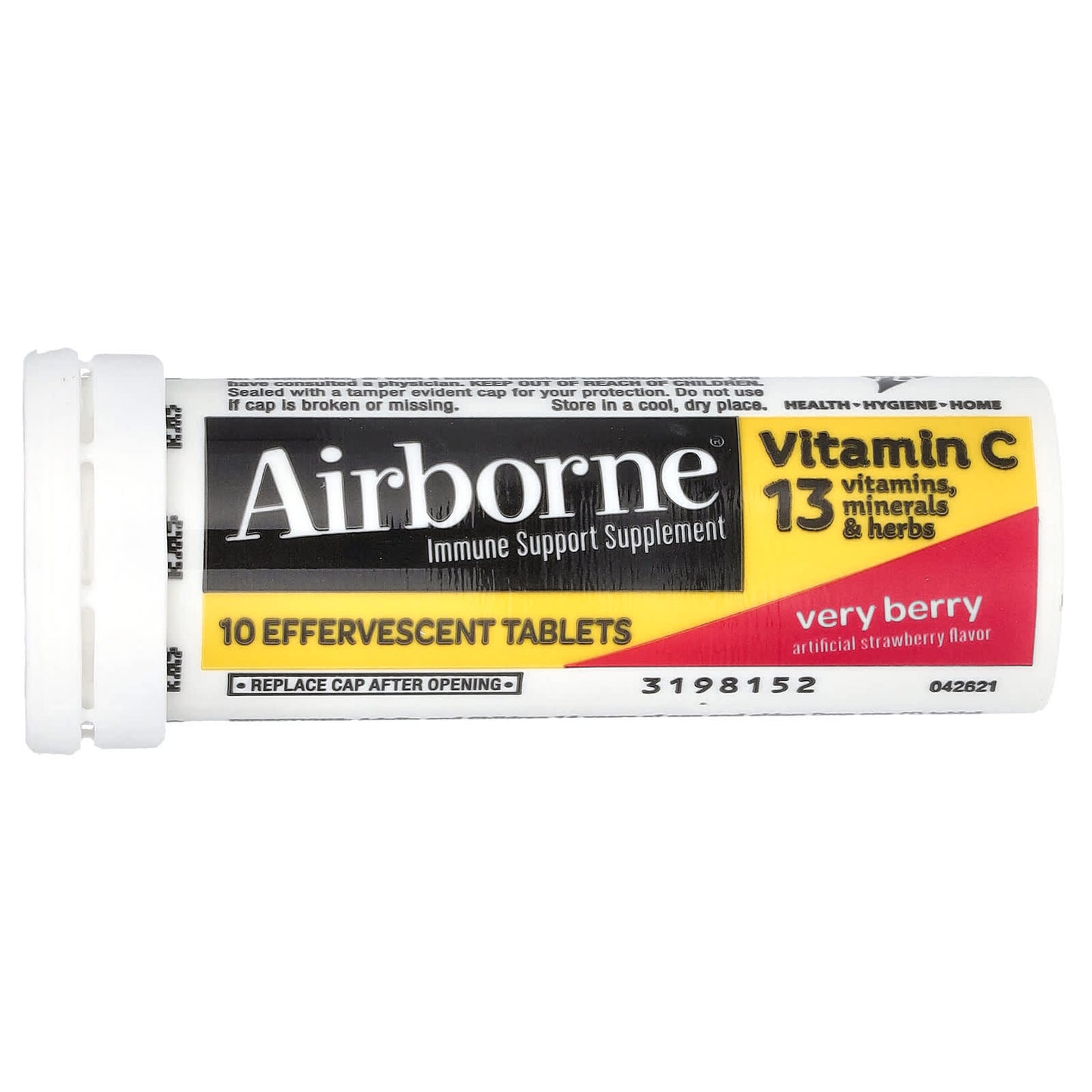 AirBorne, Immune Support Supplement, Very Berry, 10 Effervescent Tablets