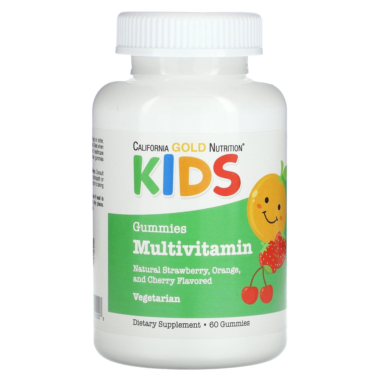 California Gold Nutrition-Kid's Multivitamin Gummies-Strawberry-Orange-and Cherry Flavors-60 Gummies