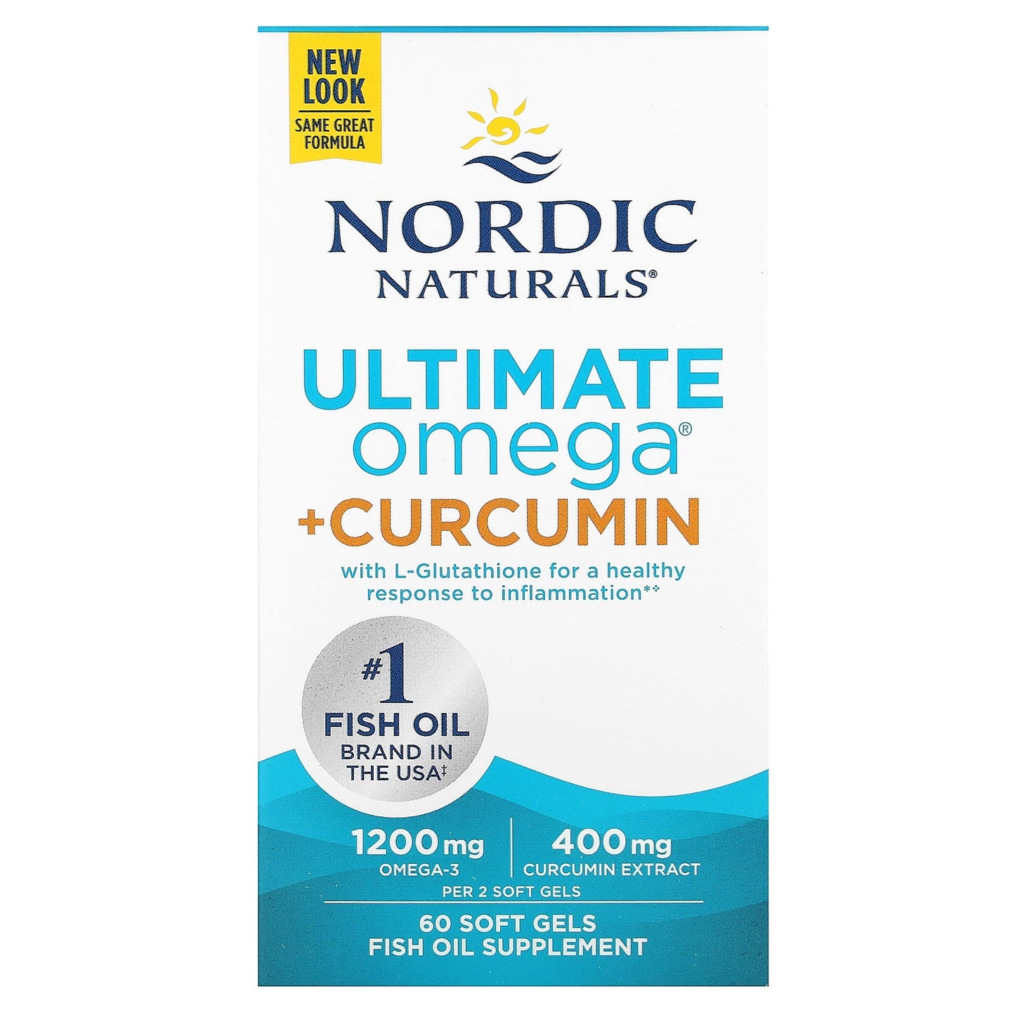 Nordic Naturals-Ultimate Omega + Curcumin-60 Soft Gels