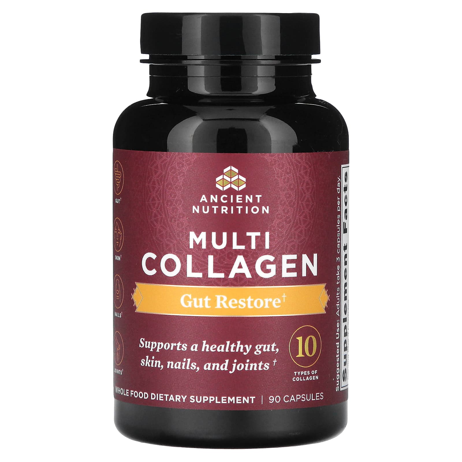 Ancient Nutrition-Multi Collagen-Gut Restore-90 Capsules