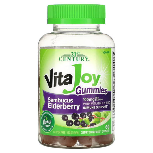 21st Century-VitaJoy Gummies-Sambucus Elderberry-60 Vegetarian Gummies