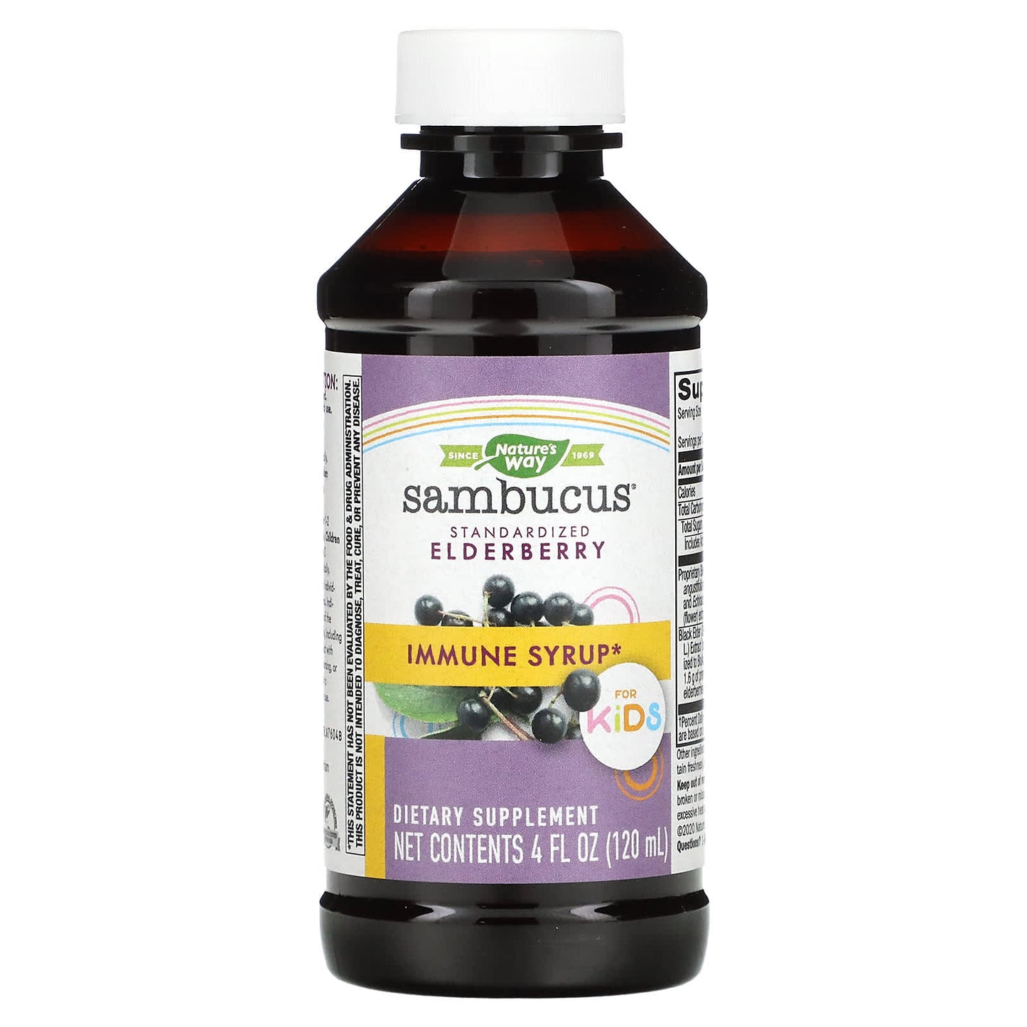 Nature's Way, Sambucus for Kids, Standardized Elderberry, Immune Syrup, 4 fl oz (120 ml)