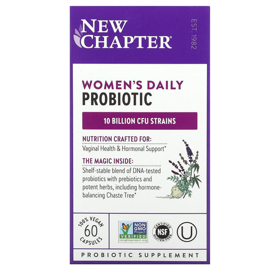 New Chapter-Women's Daily Probiotic-10 Billion CFU-60 Vegan Capsules