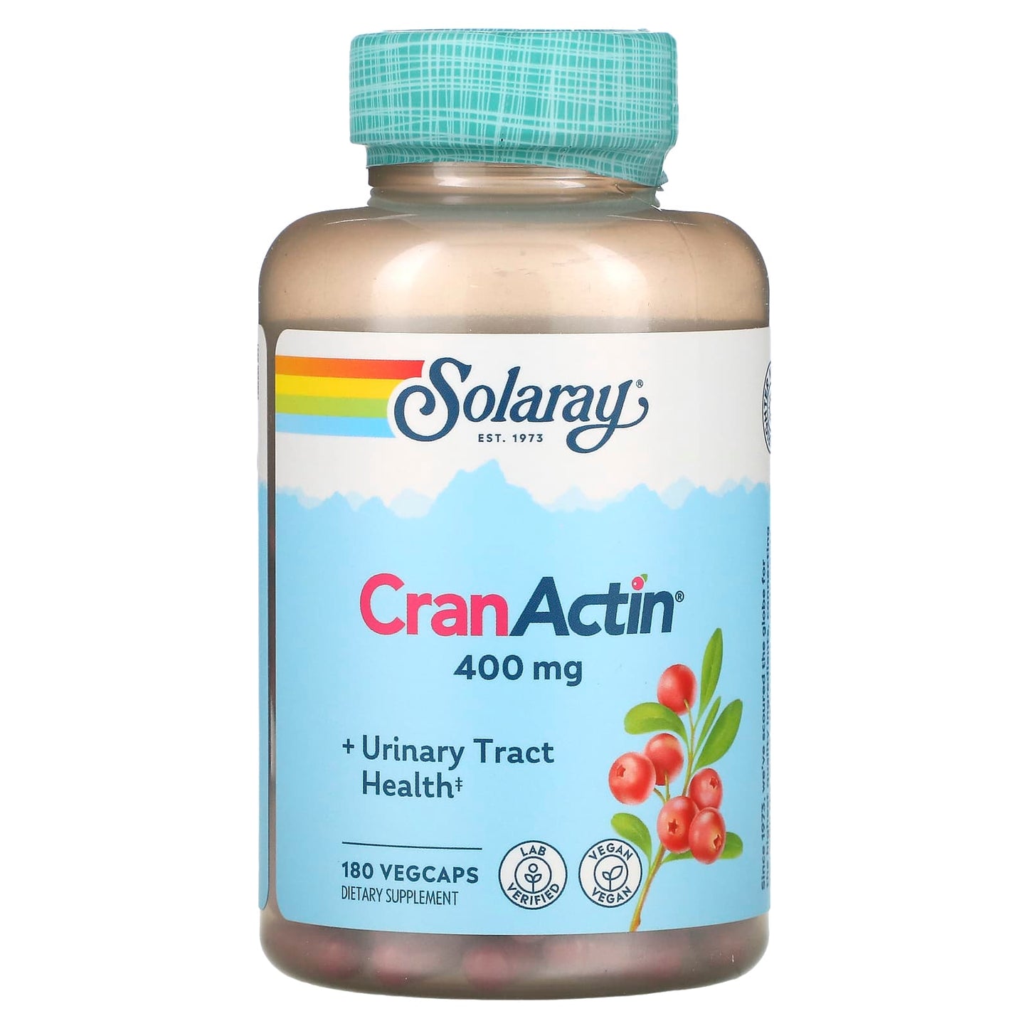 Solaray, CranActin, Urinary Tract Health, 400 mg, 180 VegCaps