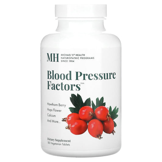 Michael's Naturopathic-Blood Pressure Factors-180 Vegetarian Tablets