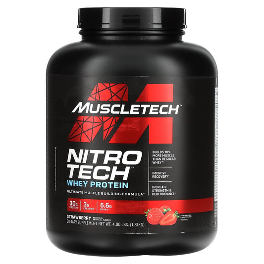 MuscleTech-Nitro Tech-Whey Protein-Strawberry-4 lbs (1.81 kg)