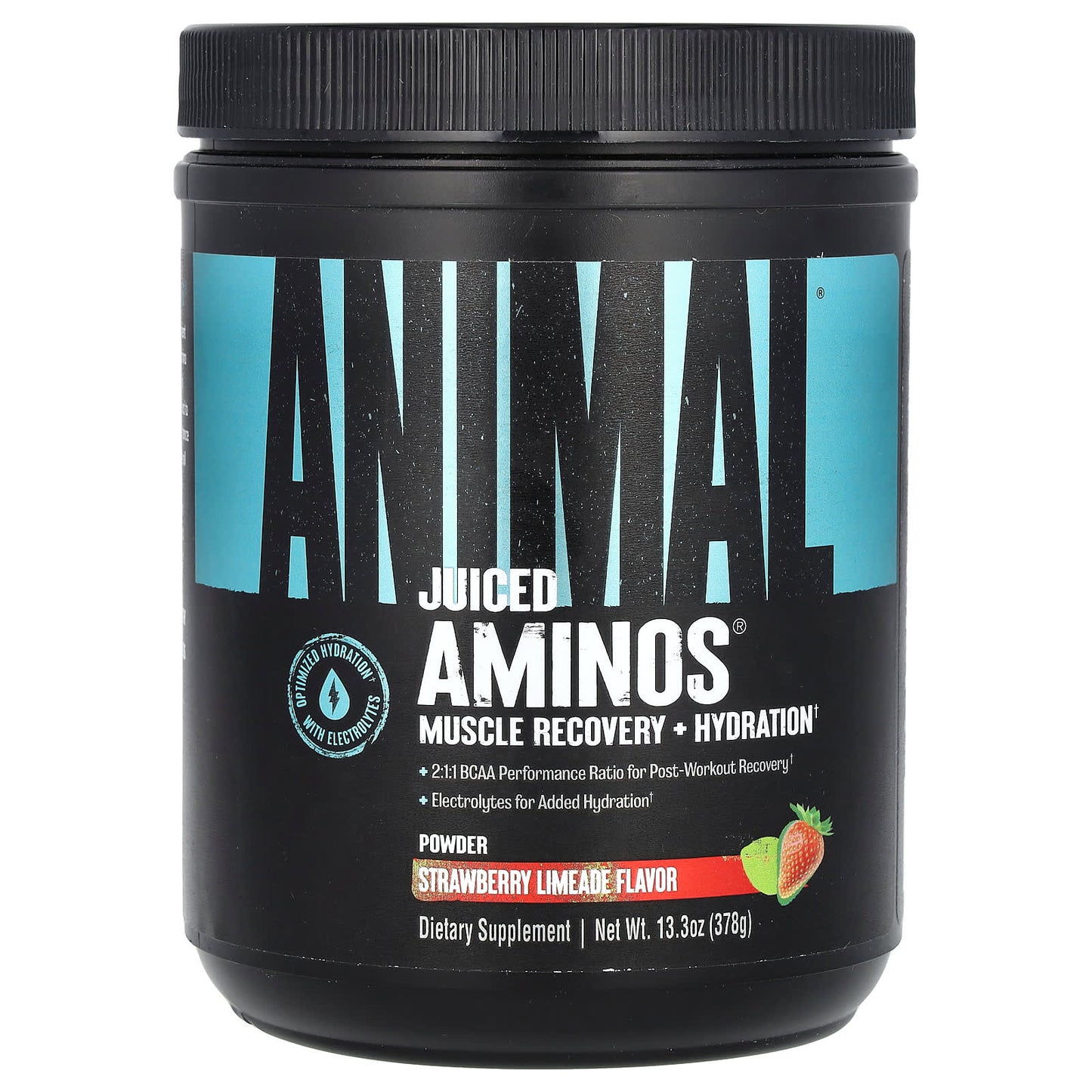 Animal-Juiced Aminos-Strawberry Limeade-13.3 oz (378 g)