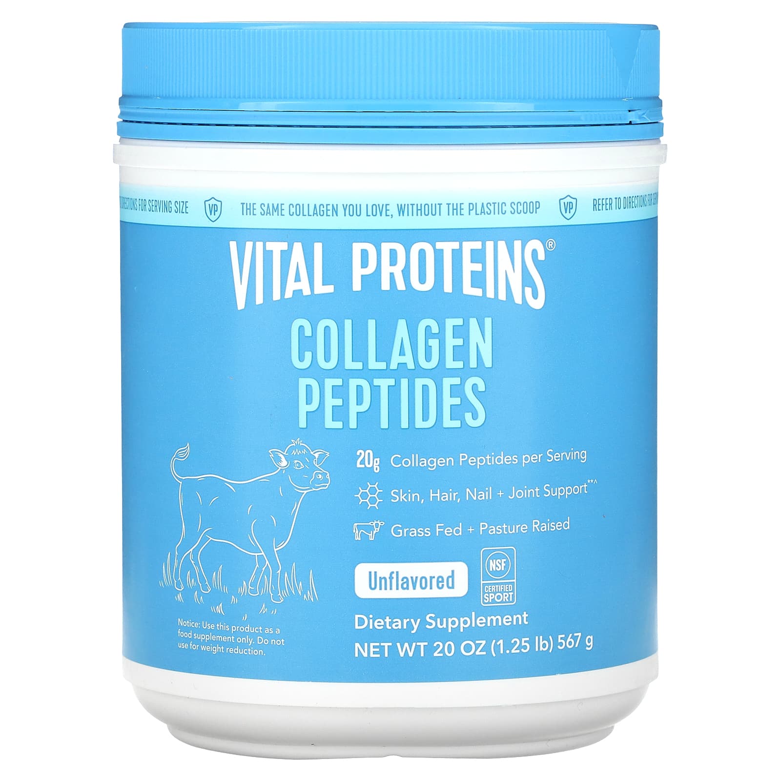 Vital Proteins-Collagen Peptides-Unflavored-1.25 lbs (567 g)