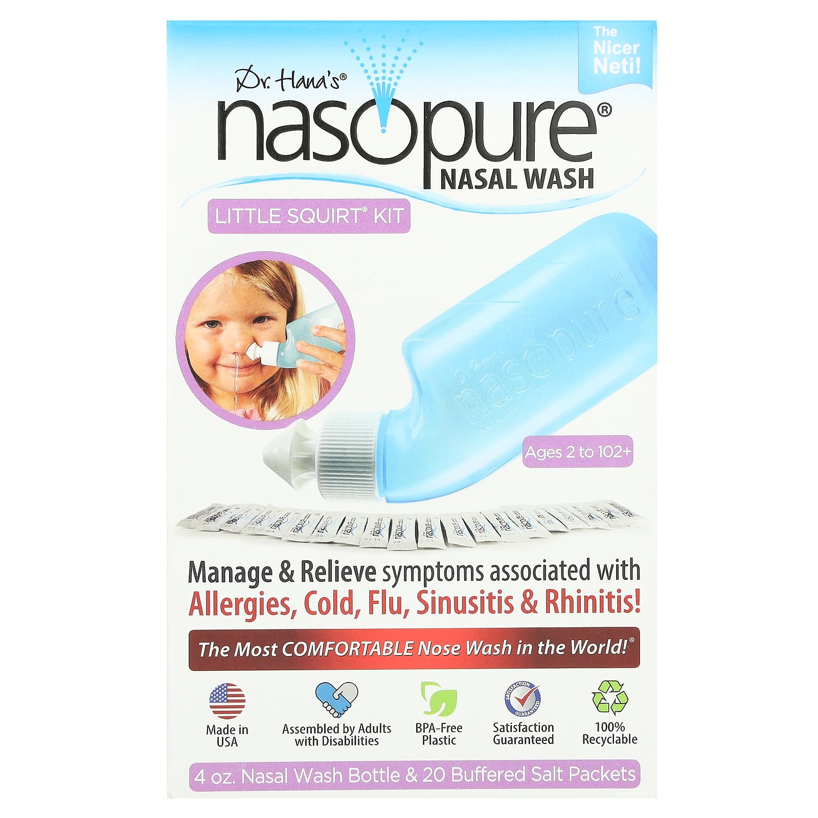 Nasopure-Nasal Wash-Little Squirt Kit-Ages 2 to 102+-1 Kit