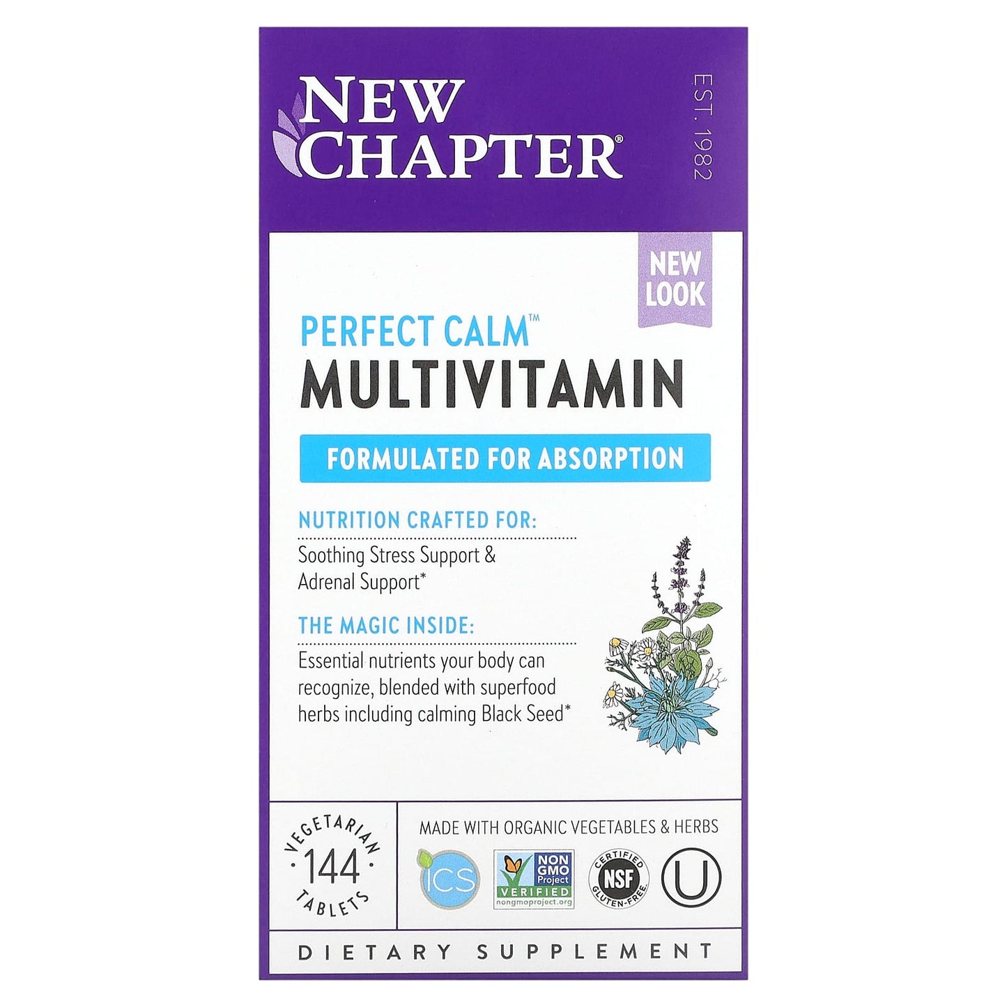 New Chapter-Perfect Calm Multivitamin-144 Vegetarian Tablets