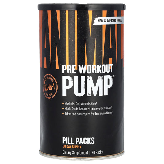 Animal-Pre Workout Pump-Pill Packs -30 Packs