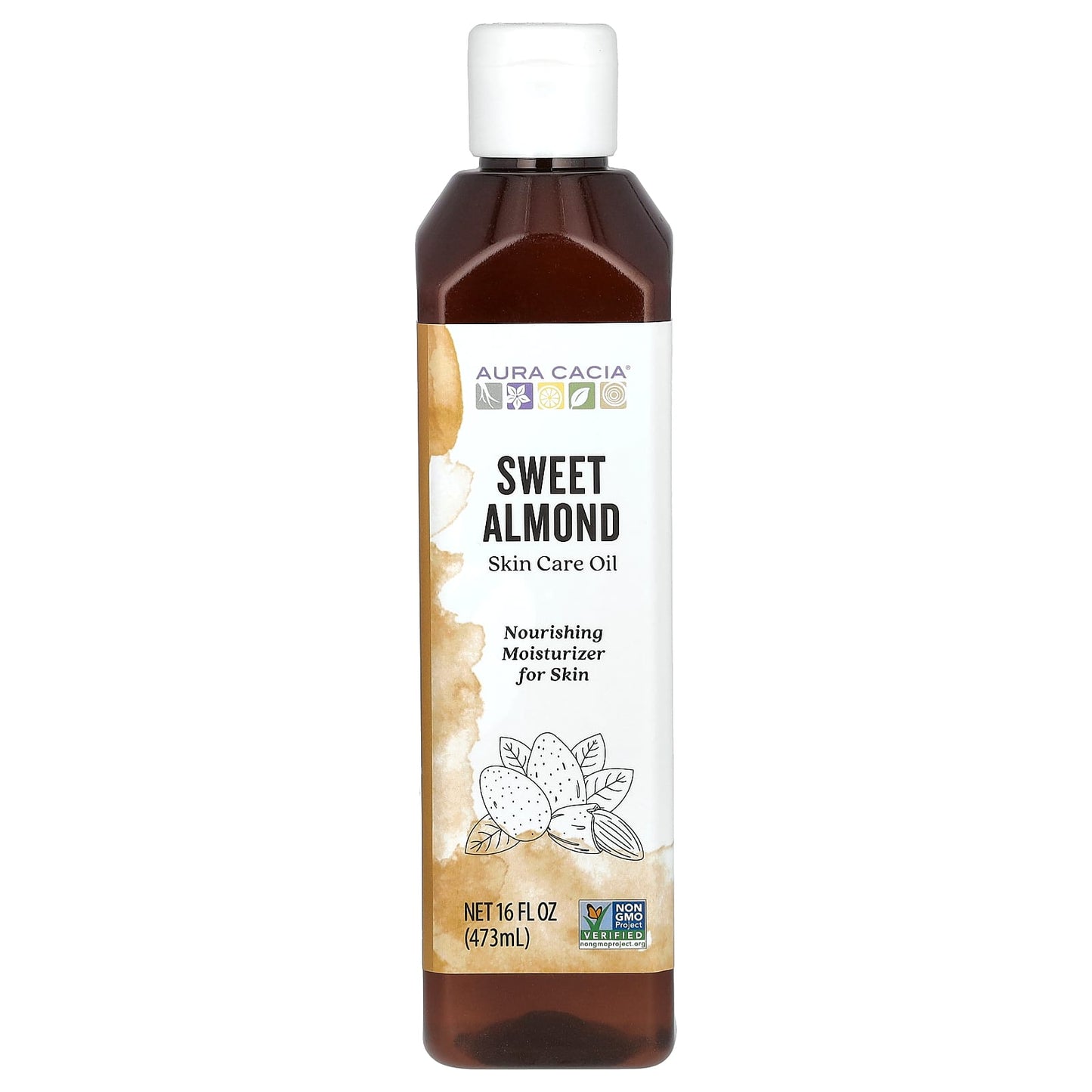 Aura Cacia-Skin Care Oil-Sweet Almond-16 fl oz (473 ml)