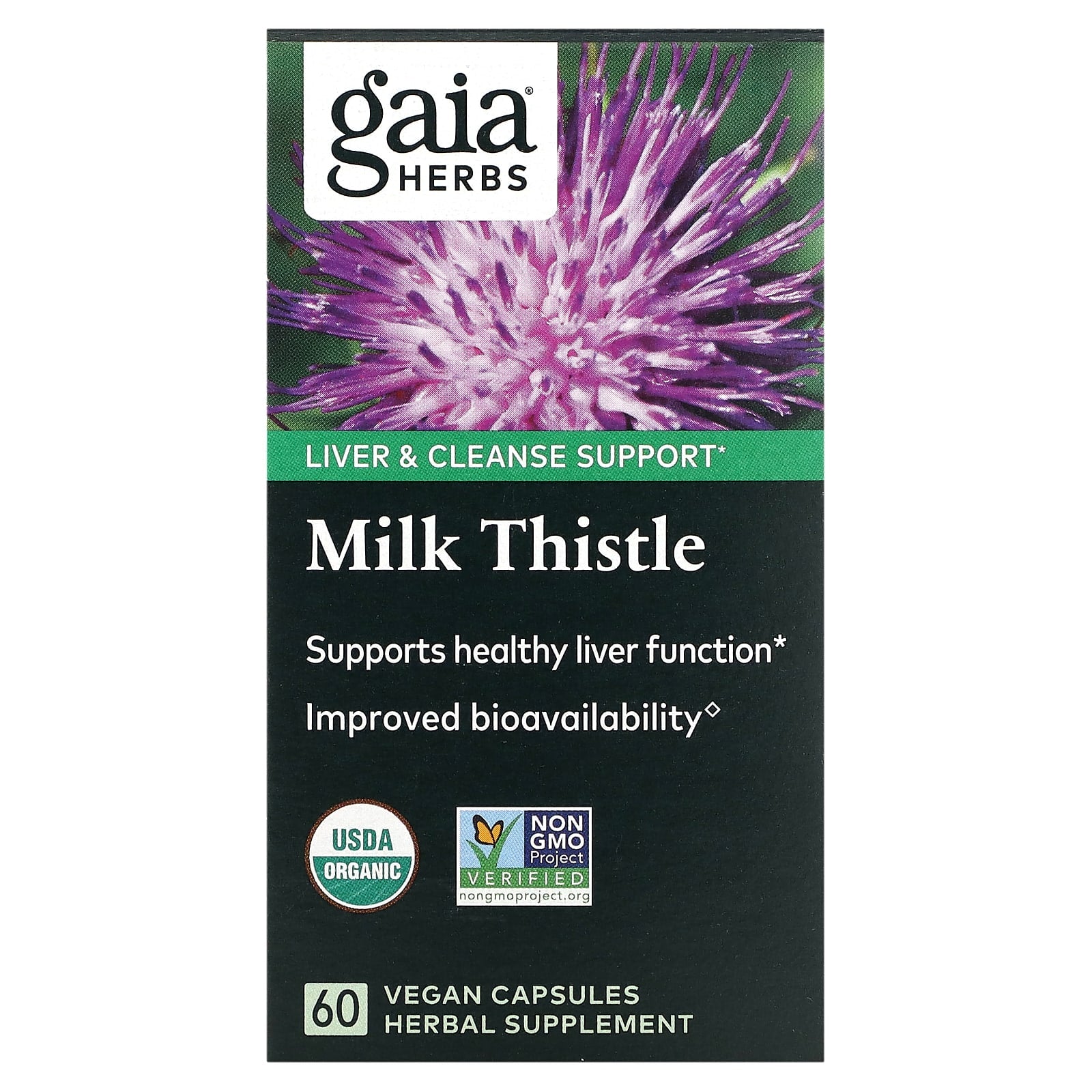 Gaia Herbs-Milk Thistle-60 Vegan Capsules