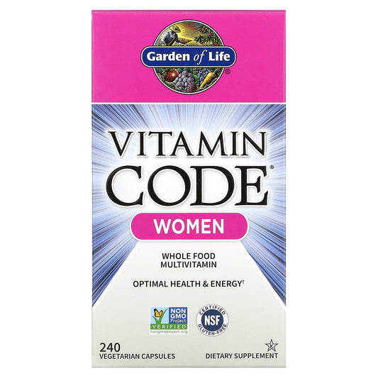 Garden of Life-Vitamin Code-Whole Food Multivitamin for Women-240 Vegetarian Capsules