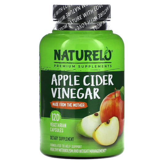 NATURELO-Apple Cider Vinegar -120 Vegetarian Capsules