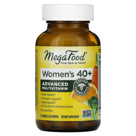 MegaFood-Women's 40+ Advanced Multivitamin-120 Tablets