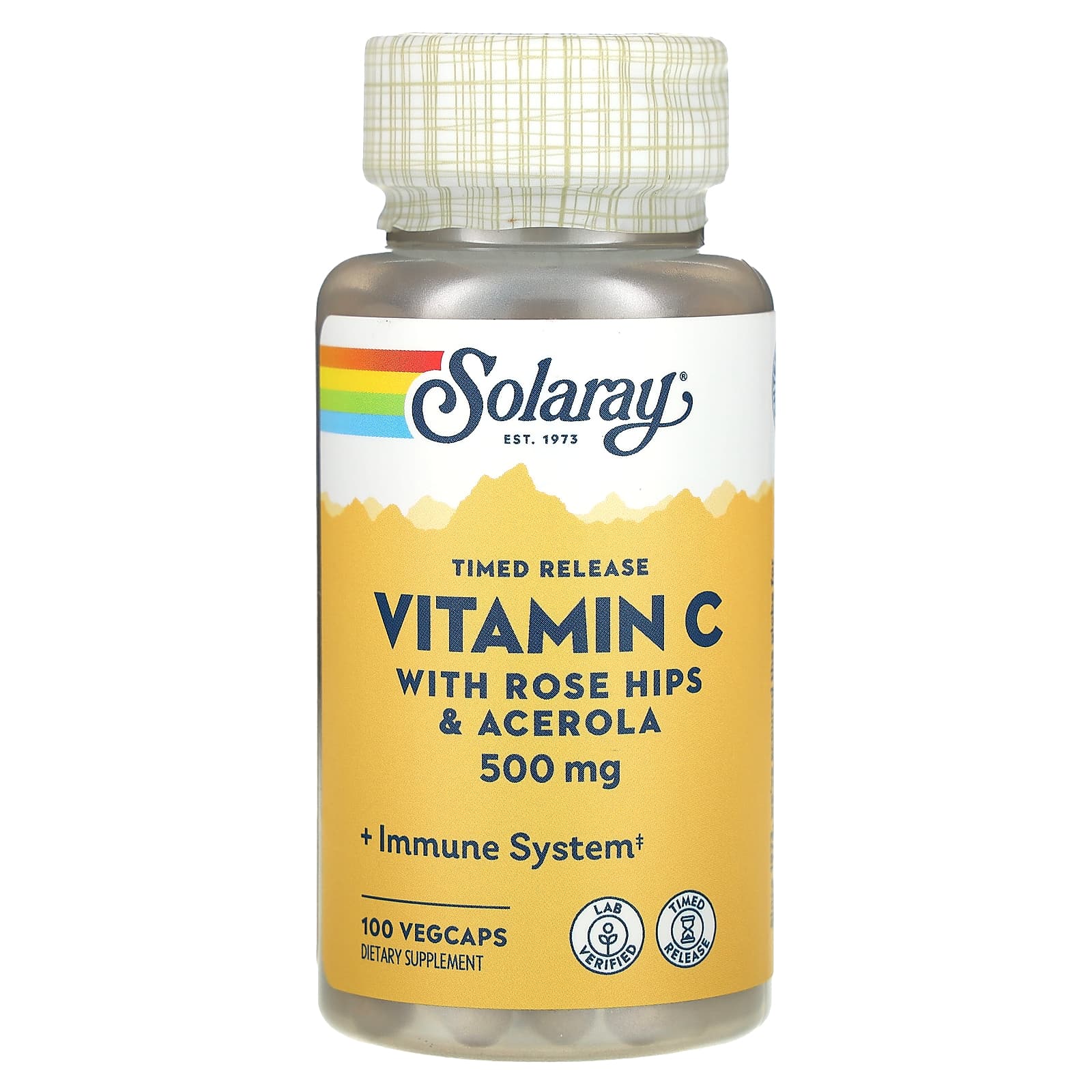 Solaray-Timed Release Vitamin C-500 mg-100 VegCaps