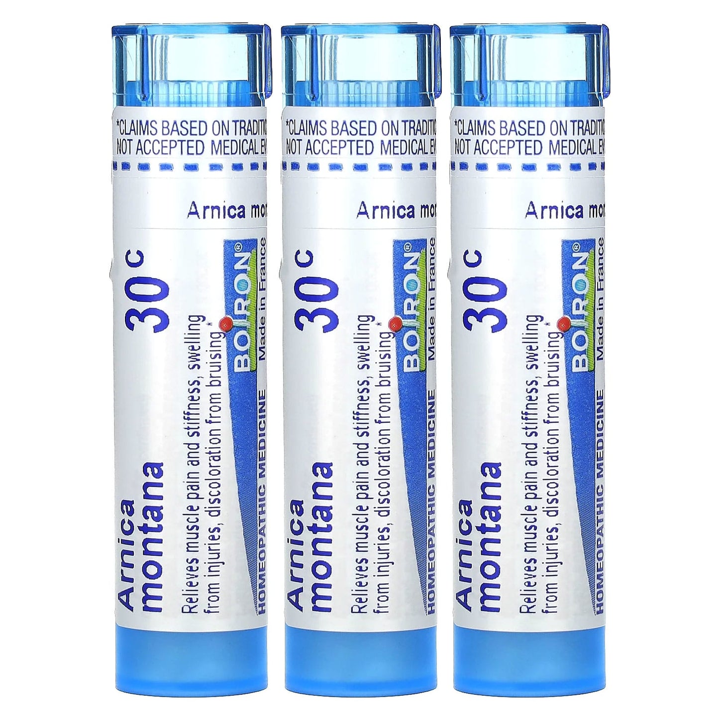 Boiron, Arnica Montana, 30C, 3 Tubes, Approx. 80 Pellets Each