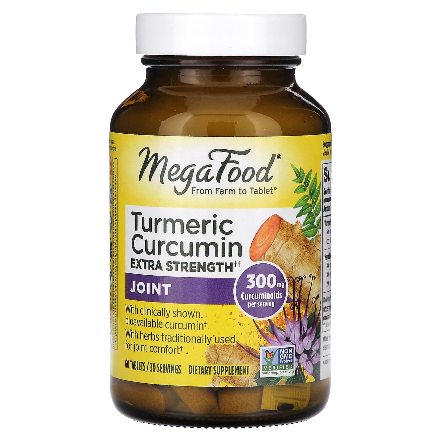 MegaFood-Turmeric Curcumin-Extra Strength-Joint-60 Tablets