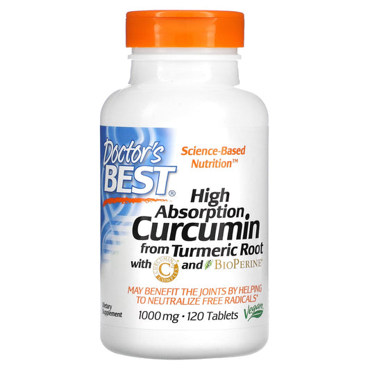 Doctor's Best-High Absorption Curcumin-1,000 mg-120 Tablets