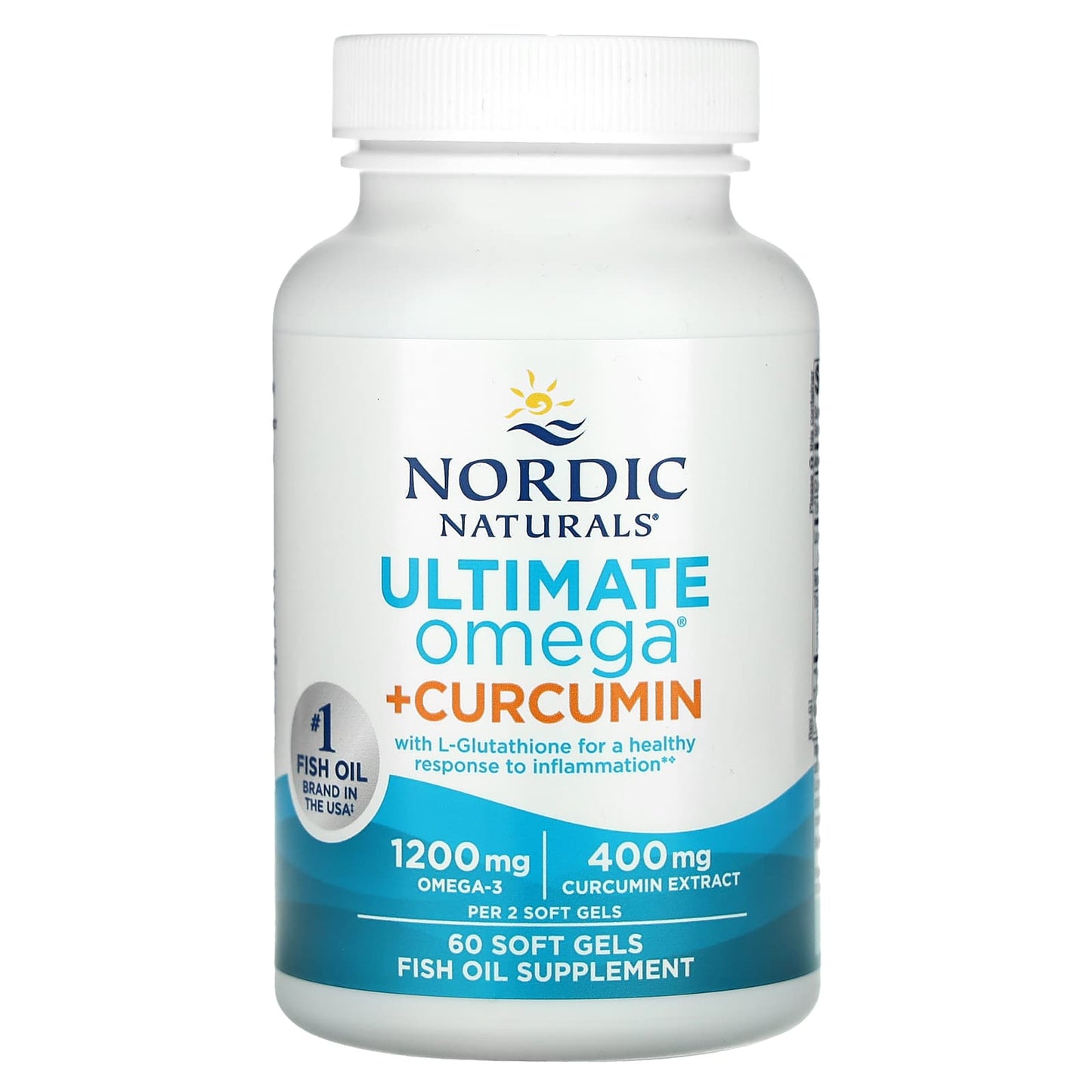 Nordic Naturals, Ultimate Omega + Curcumin, 60 Soft Gels