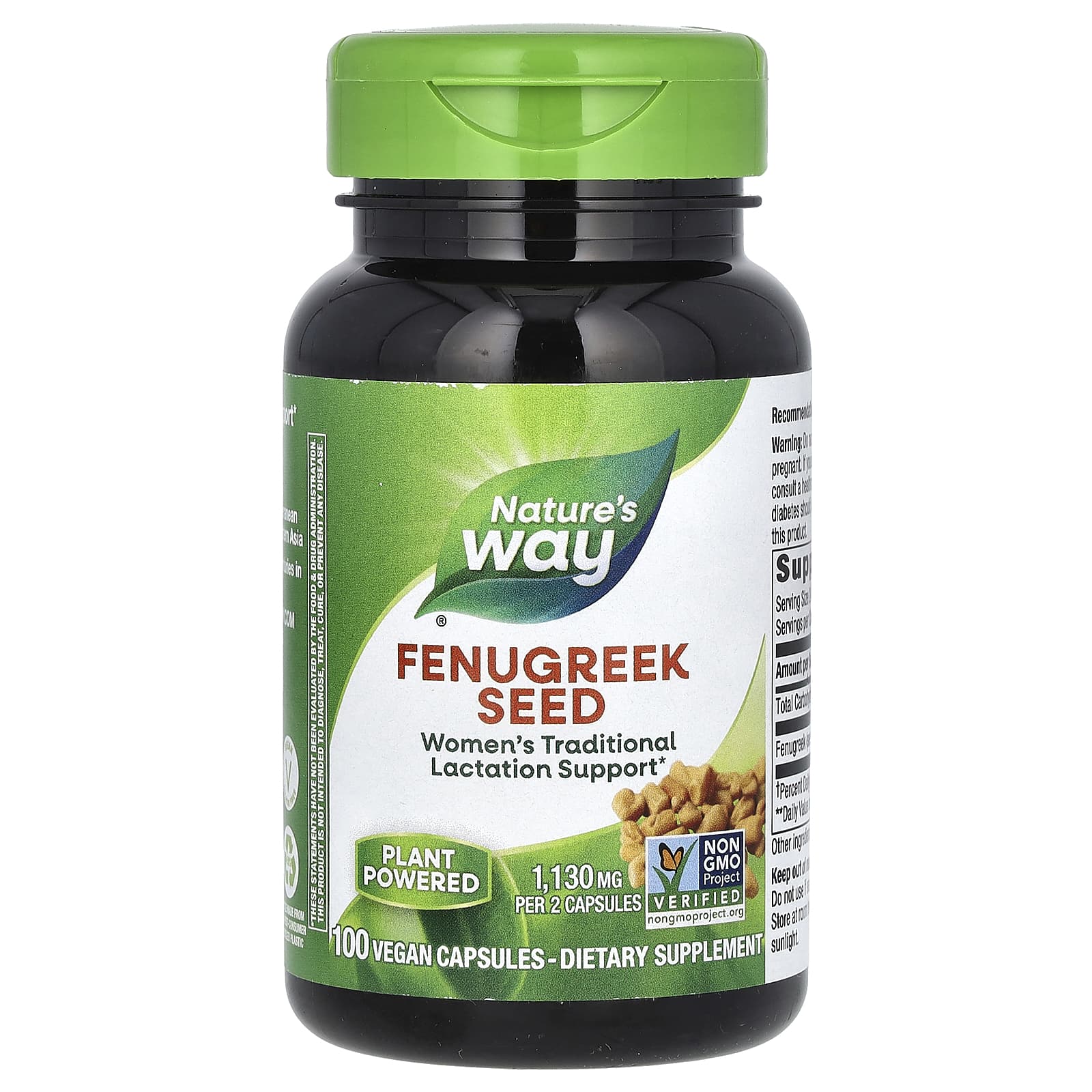 Nature's Way-Fenugreek Seed-1,130 mg-100 Vegan Capsules (565 mg per Capsule)