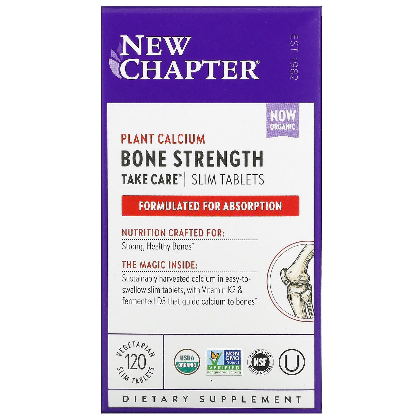 New Chapter-Bone Strength Take Care-120 Vegetarian Slim Tablets