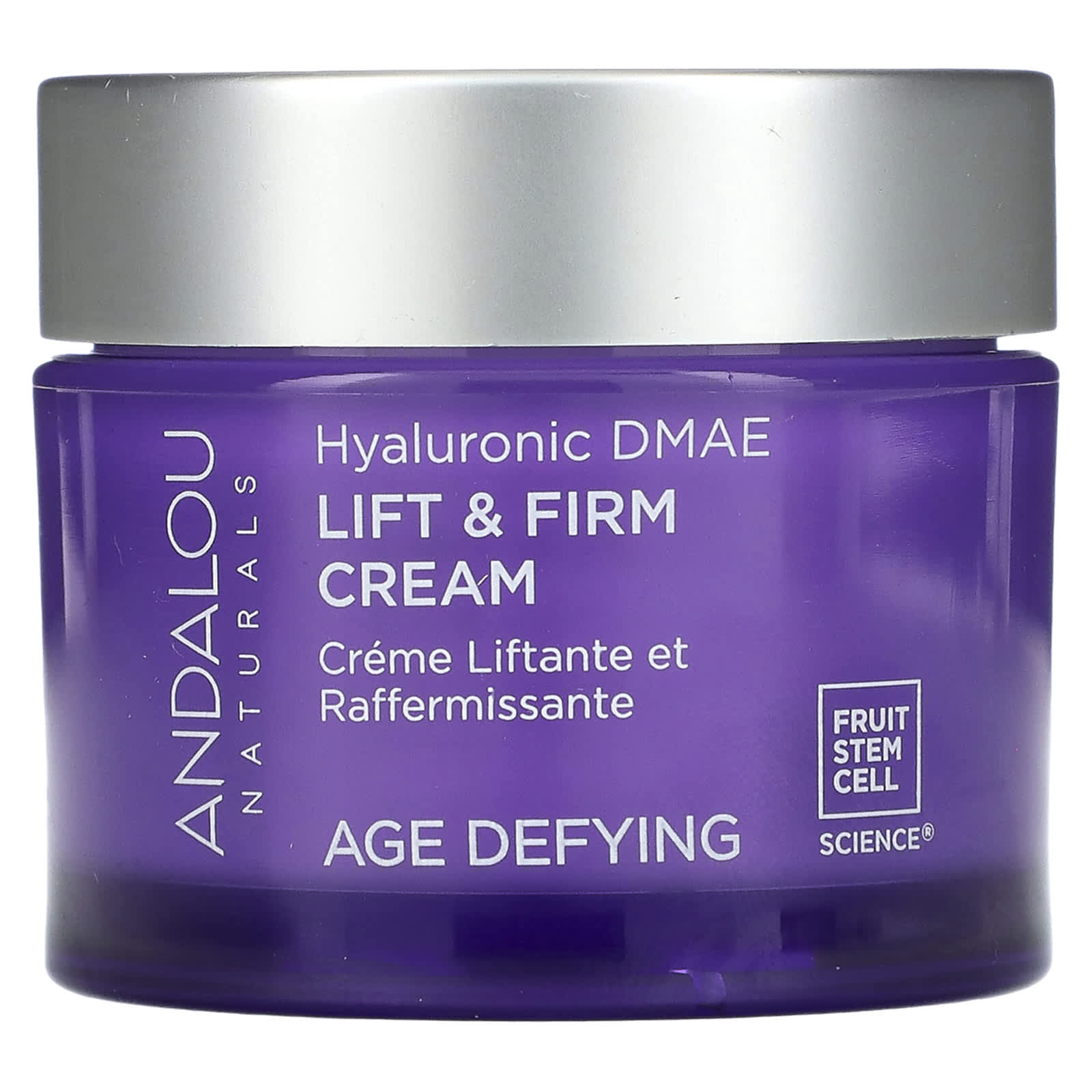 Andalou Naturals-Lift & Firm Cream-Hyaluronic DMAE-Age Defying-1.7 oz (50 g)