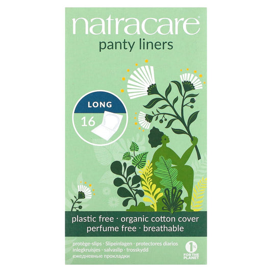 Natracare-Panty Liners-Organic Cotton Cover-Long-16 Liners