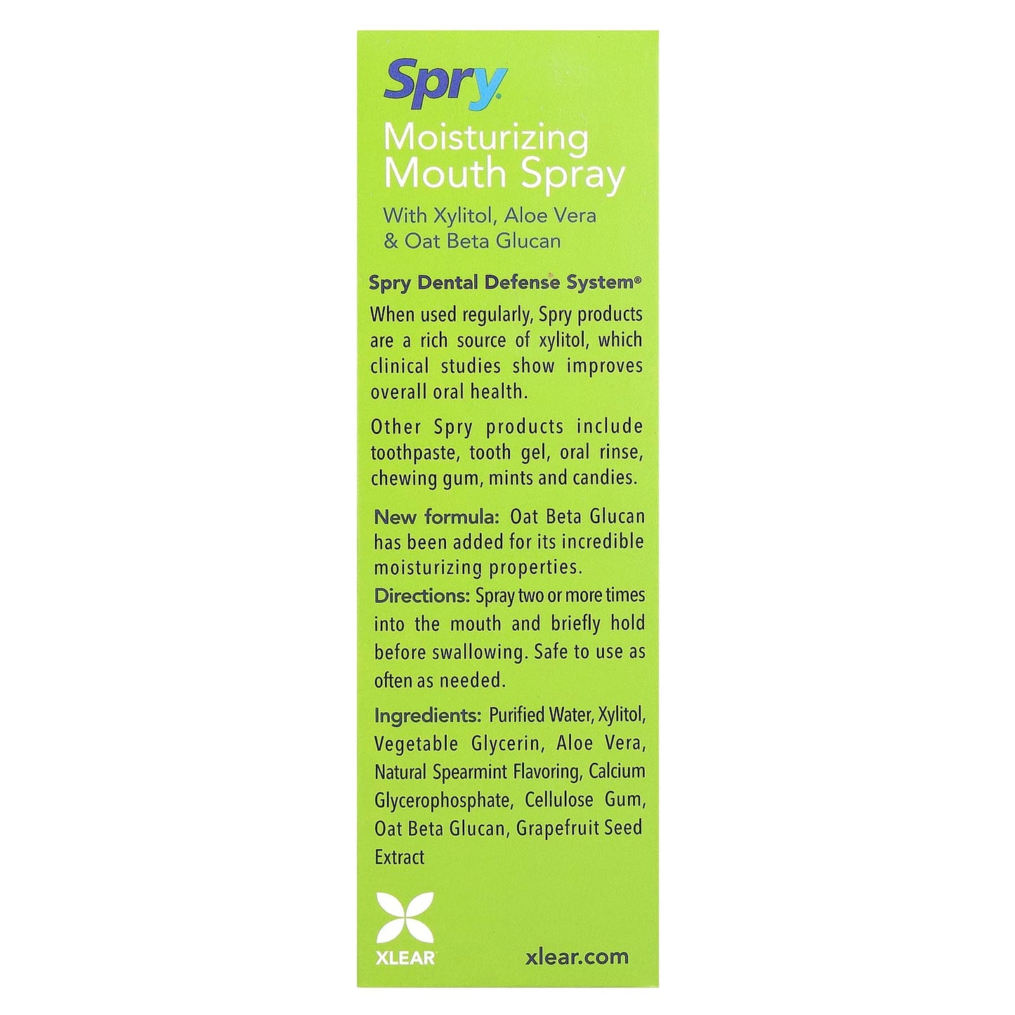 Xlear, Spry, Moisturizing Mouth Spray, 2 Pack, 4.5 fl oz (134 ml)