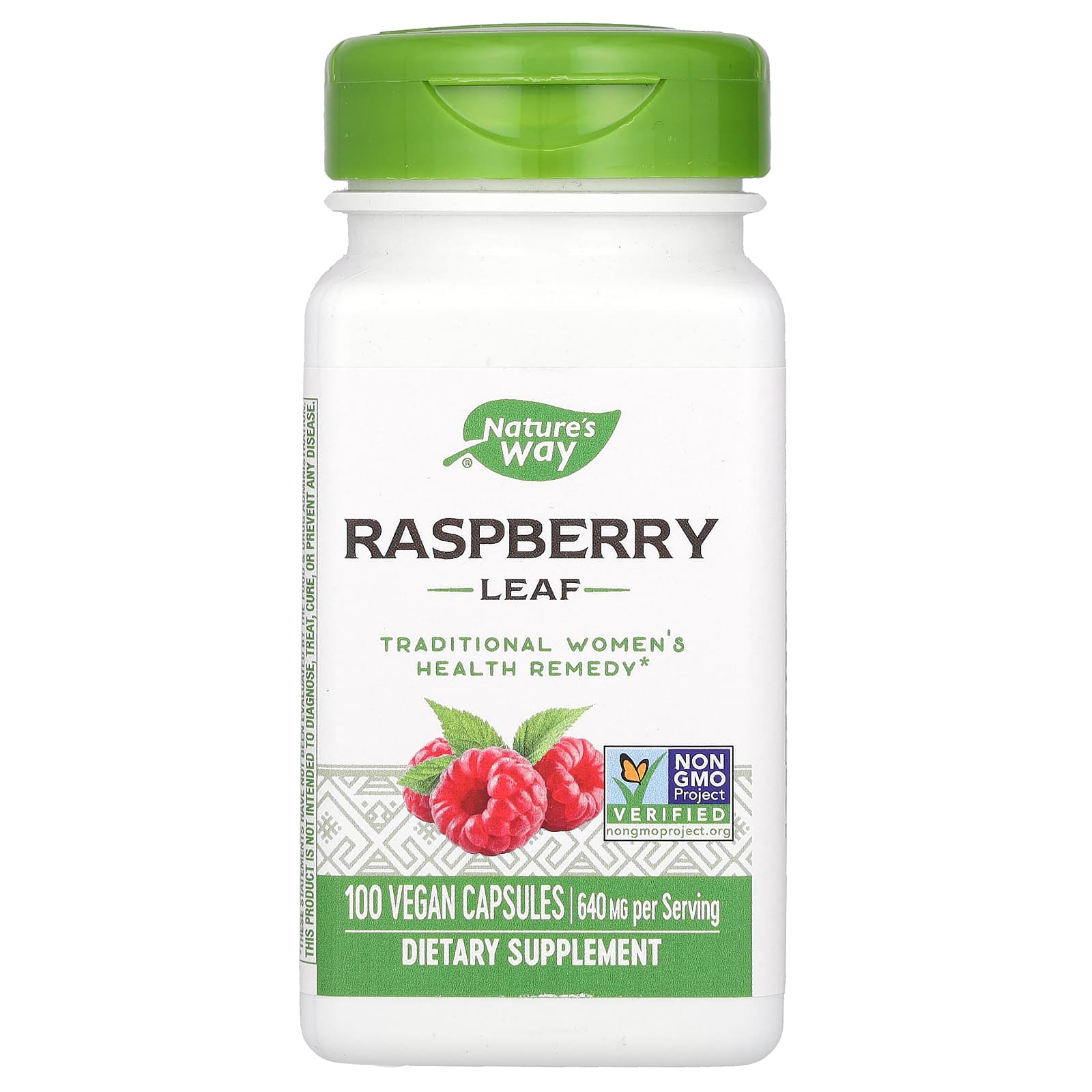 Nature's Way-Raspberry Leaf-640 mg-100 Vegan Capsules (320 mg Per Capsule)