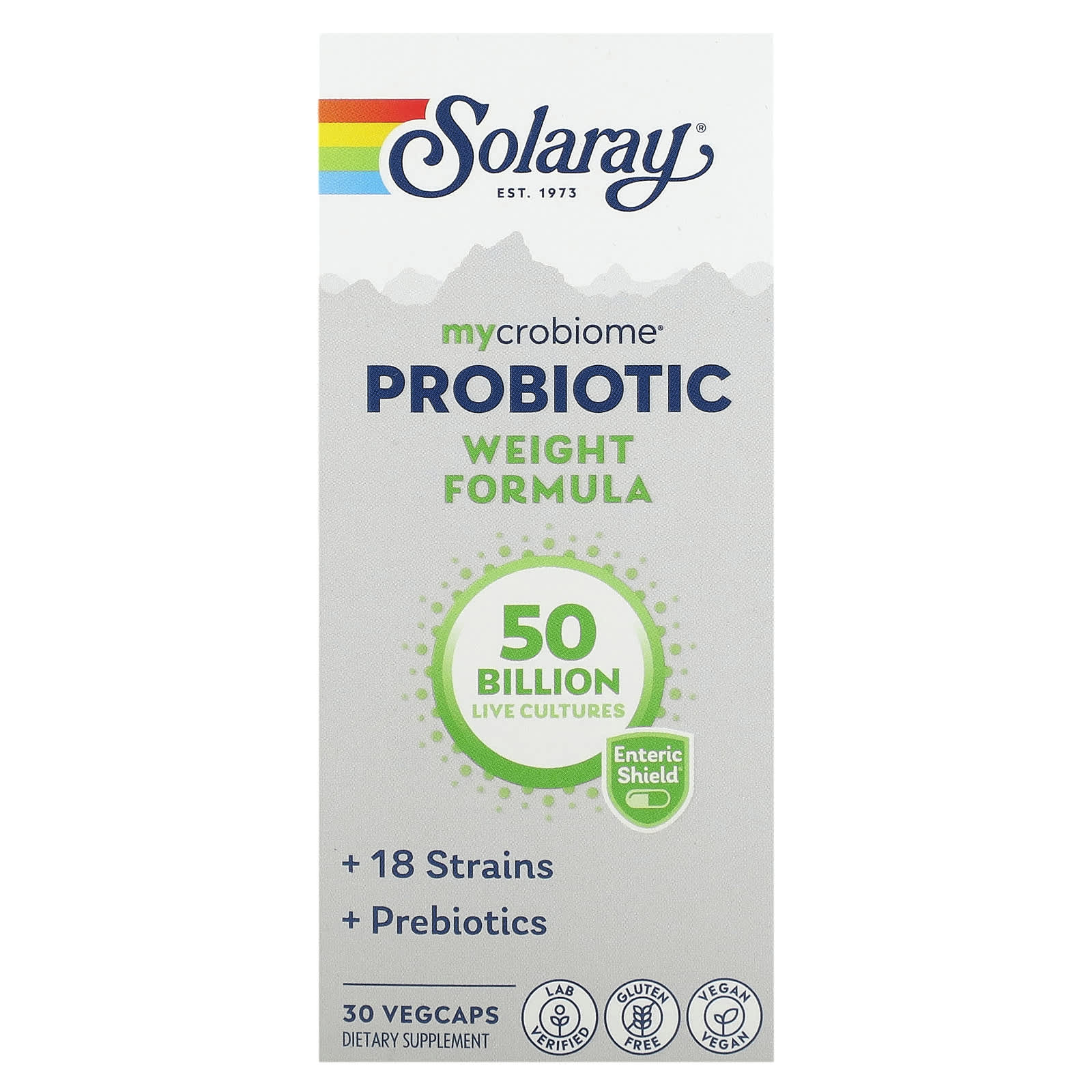 Solaray-Mycrobiome Probiotic Weight Formula-50 Billion-30 VegCaps