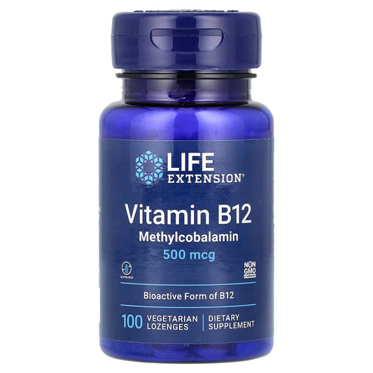 Life Extension-Vitamin B12-Methylcobalamin-500 mcg-100 Vegetarian Lozenges