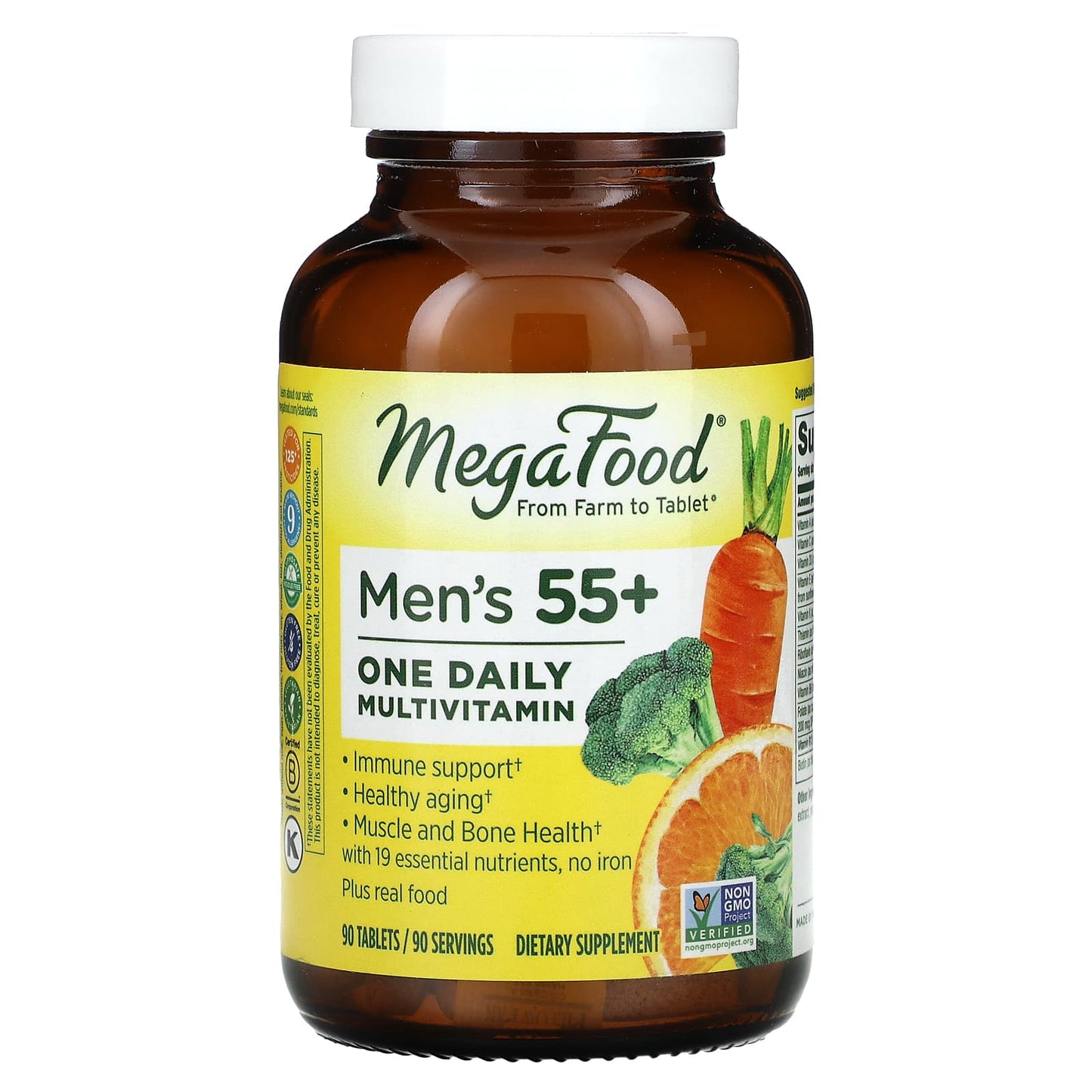 MegaFood-Men's 55+-One Daily Multivitamin-90 Tablets