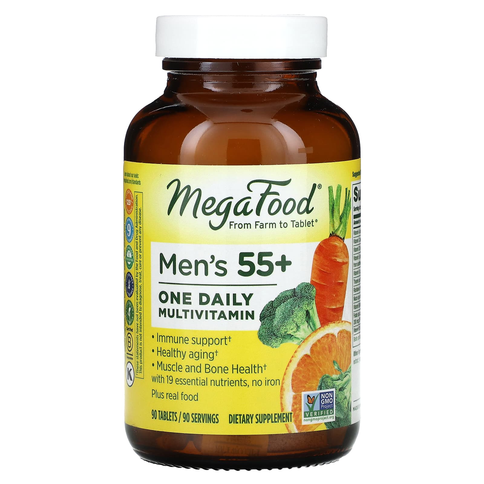 MegaFood-Men's 55+-One Daily Multivitamin-90 Tablets