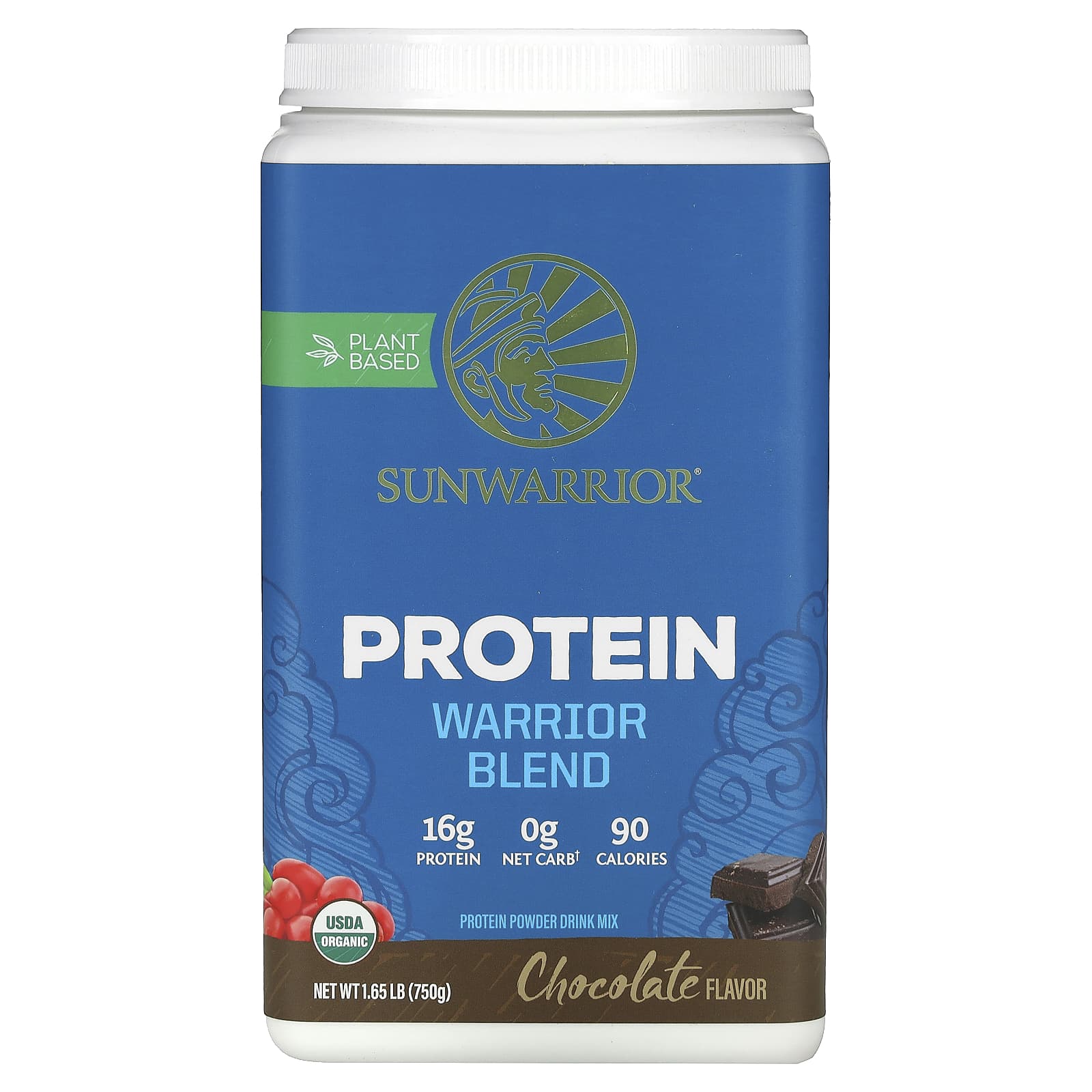 Sunwarrior-Warrior Blend Protein-Chocolate-1.65 lb (750 g)