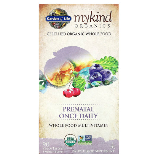 Garden of Life-MyKind Organics-Prenatal Once Daily-90 Vegan Tablets