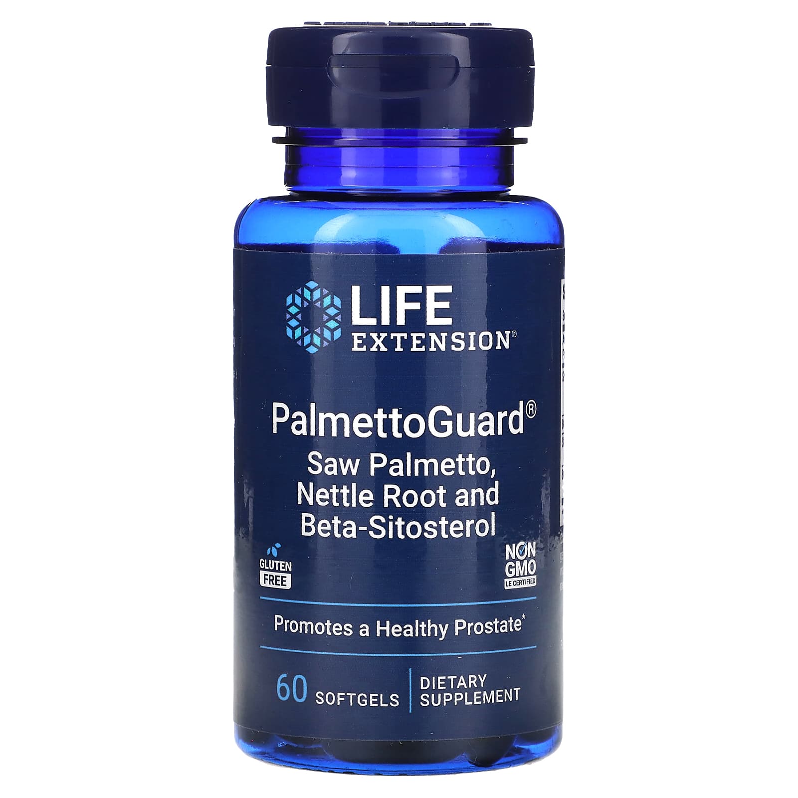 Life Extension-PalmettoGuard-Saw Palmetto/Nettle Root with Beta-Sitosterol-60 Softgels