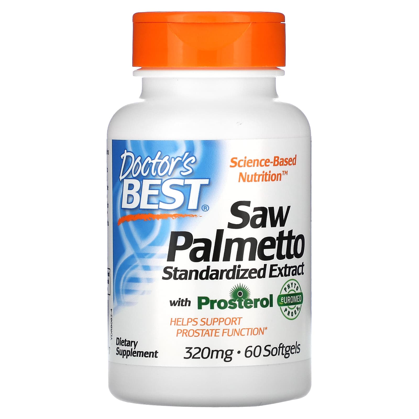 Doctor's Best-Saw Palmetto with Prosterol-Standardized Extract-320 mg-60 Softgels