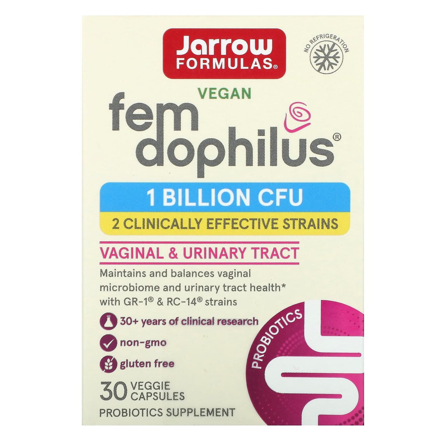 Jarrow Formulas-Fem Dophilus-1 Billion CFU-30 Veggie Capsules