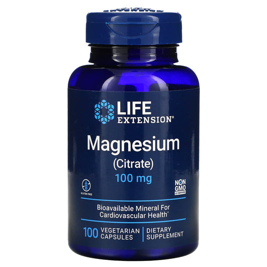 Life Extension-Magnesium (Citrate)-100 mg-100 Vegetarian Capsules