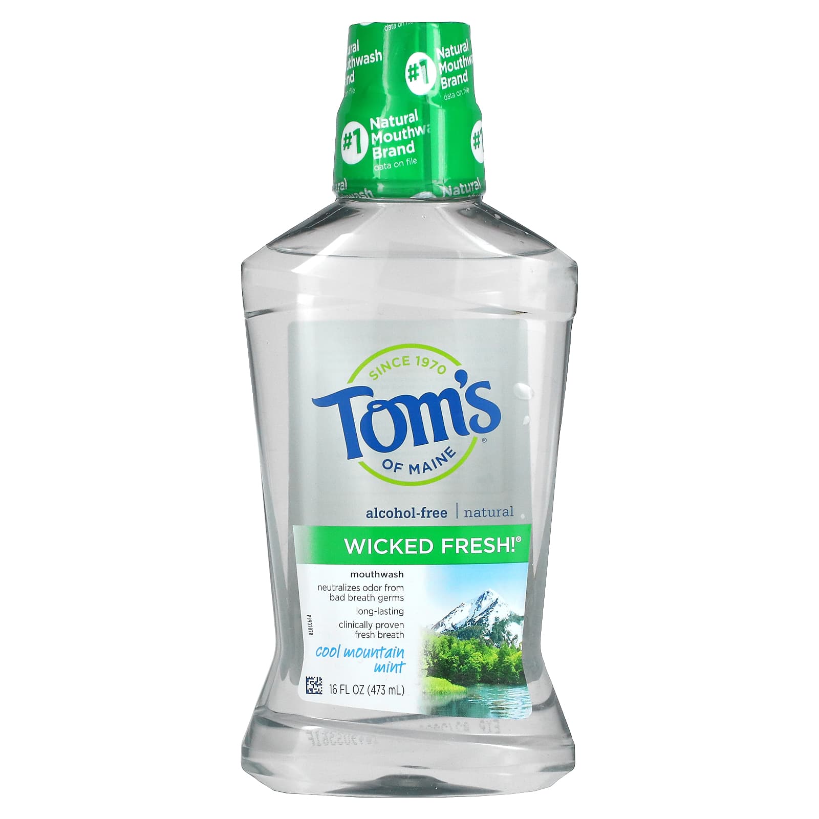 Tom's of Maine-Wicked Fresh! Mouthwash-Cool Mountain Mint-16 fl oz (473 ml)