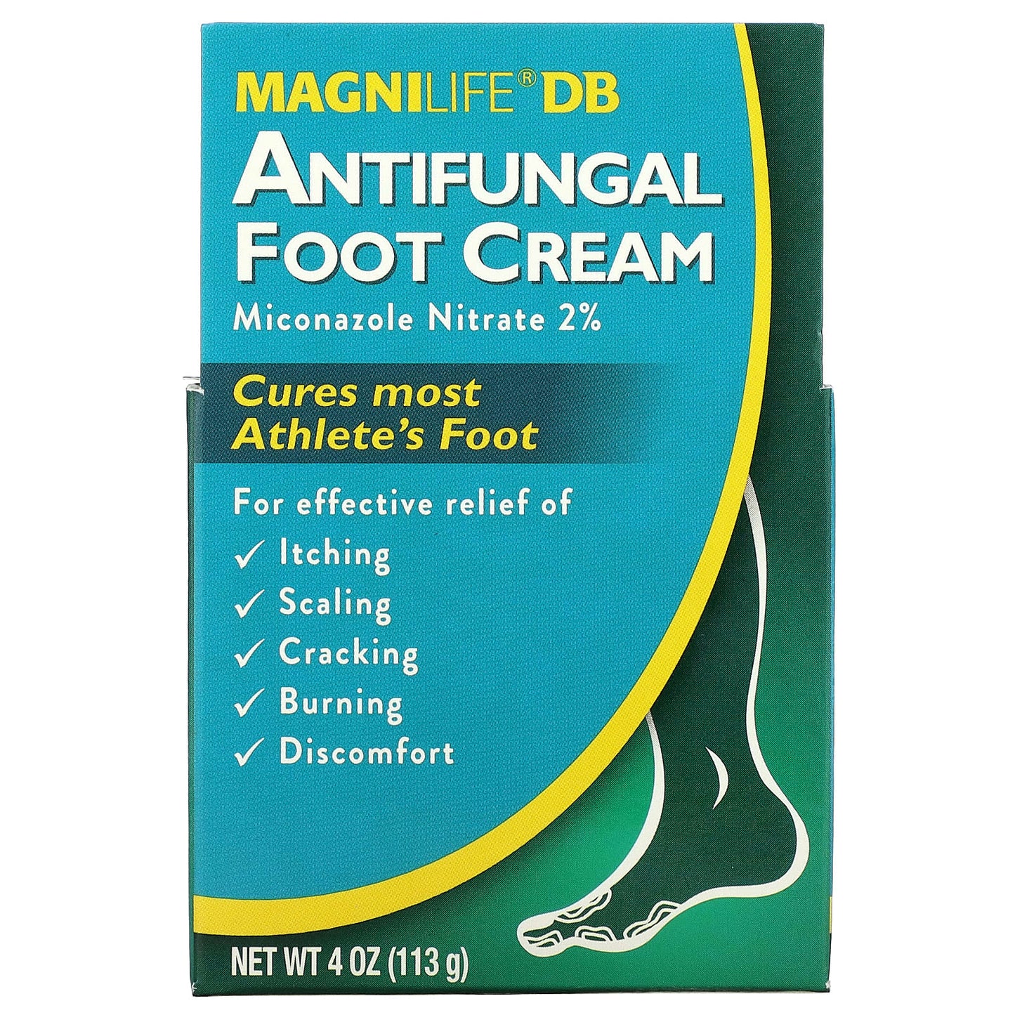 MagniLife, Antifungal Foot Cream, Miconazole Nitrate 2%, 4 oz (113 g)