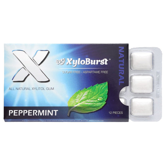 Xyloburst-Xylitol Gum-Peppermint-12 Pieces