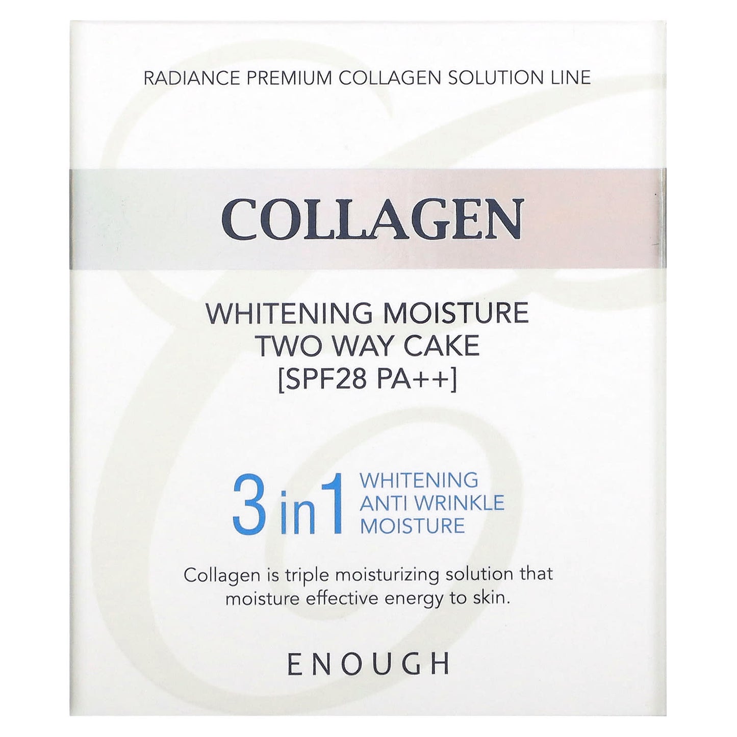 Enough, Collagen, Whitening Moisture Two Way Cake, SPF 28 PA++, #13, 26 g